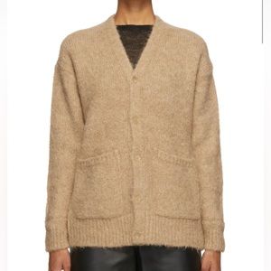 XS Auralee Alpaca Wool Tan Cardigan